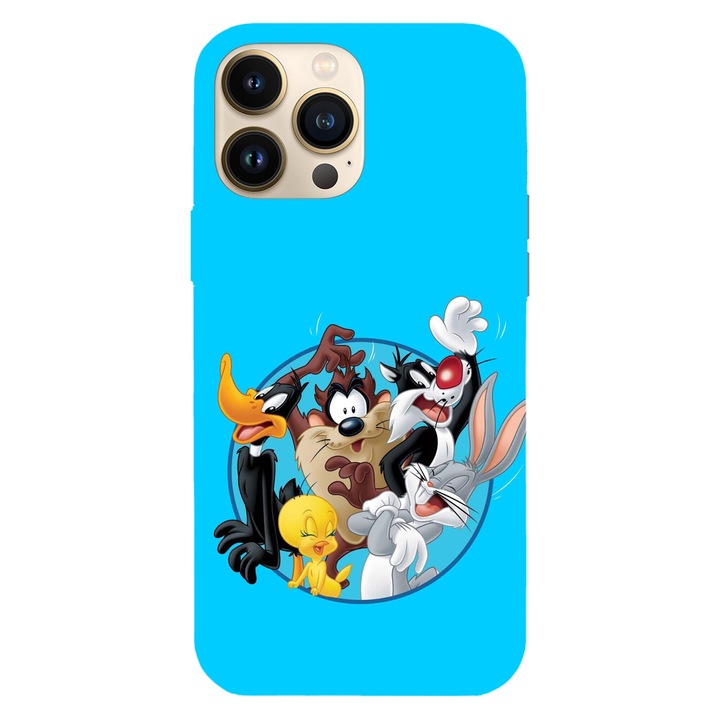 Husa telefon compatibila cu Apple iPhone 16 Plus, Viceversa, model Looney Tunes Family, Silicon, TPU