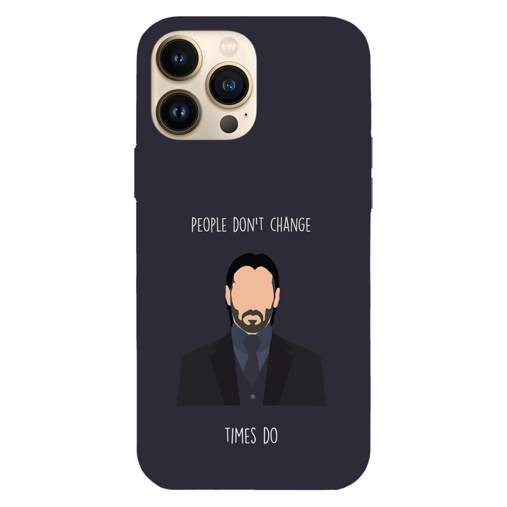 Husa telefon compatibila cu Apple iPhone 16 Plus, Viceversa, model People dont Change John Wick, Silicon, TPU