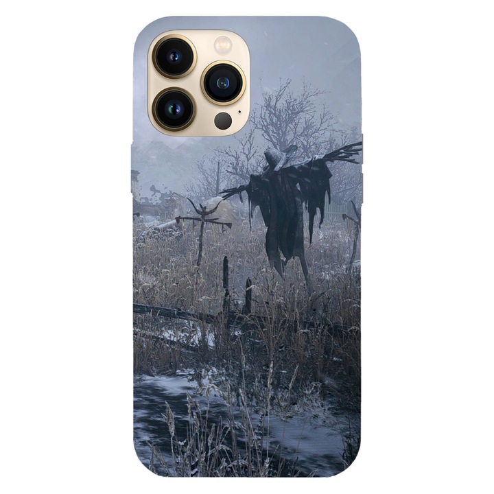 Husa telefon compatibila cu Apple iPhone 16 Pro, Viceversa, model Scarecrow Resident Evil 8, Silicon, TPU