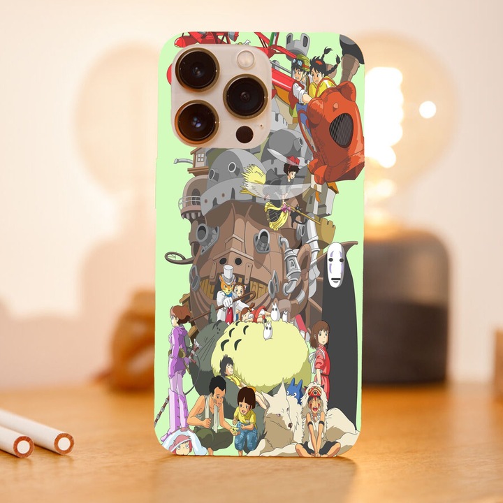 Husa telefon compatibila cu Apple iPhone 16 Plus, Viceversa, model Studio Ghibli, Silicon, TPU