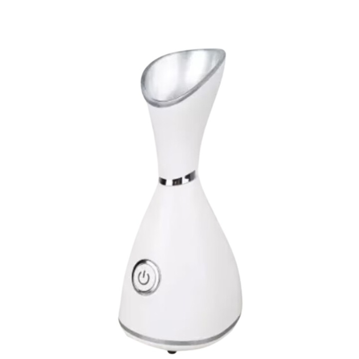 Sauna faciala, pentru ingrijirea tenului, alba, pentru deschiderea porilor si curatarea tenului, produce abur cald care deschide porii, facilitand eliminarea impuritatilor, a punctelor negre si a cosurilor