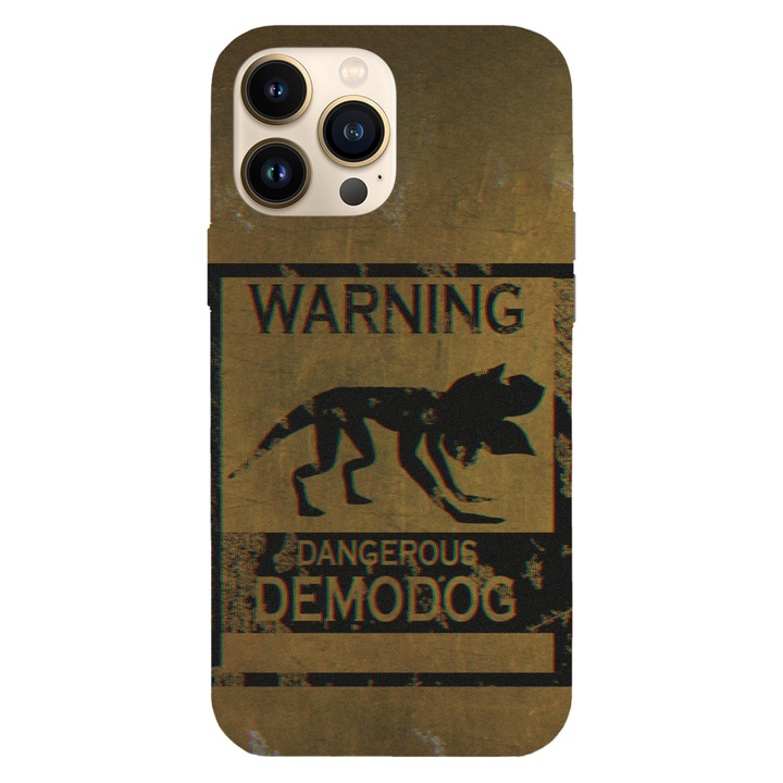 Husa telefon compatibila cu Apple iPhone 16 Plus, Viceversa, model Warning Stranger things, Silicon, TPU