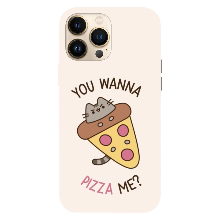 Husa telefon compatibila cu Apple iPhone 16 Plus, Viceversa, model You wanna pizza me, Silicon, TPU