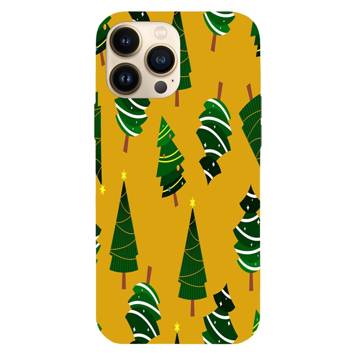 Калъф за телефон, съвместим с Apple iPhone 16 Pro, Viceversa, модел коледни лампички за елха, силикон, TPU