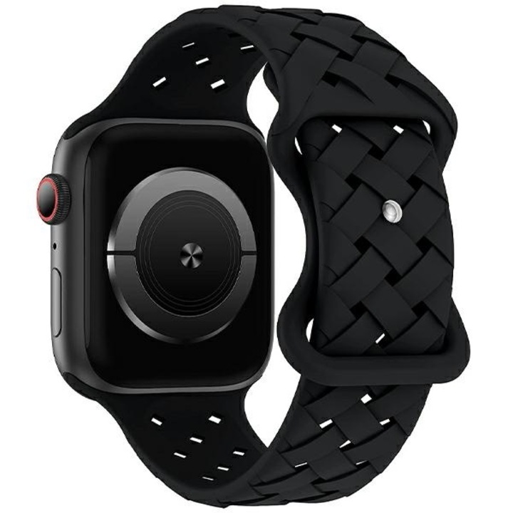 Szíj Apple Watch-hoz, szilikon, Beline, fekete, 38/40/41mm