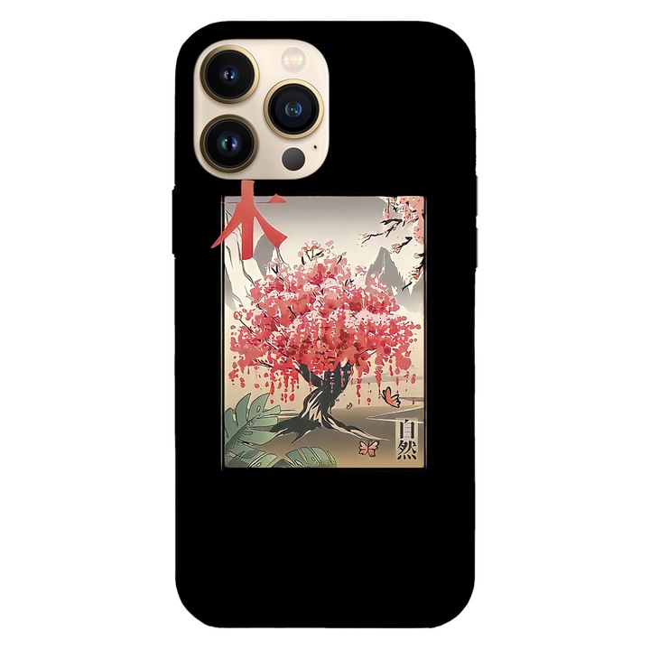 Калъф за телефон, съвместим с Apple iPhone 16 Pro Max, Viceversa, Sakura tree model, Silicon, TPU