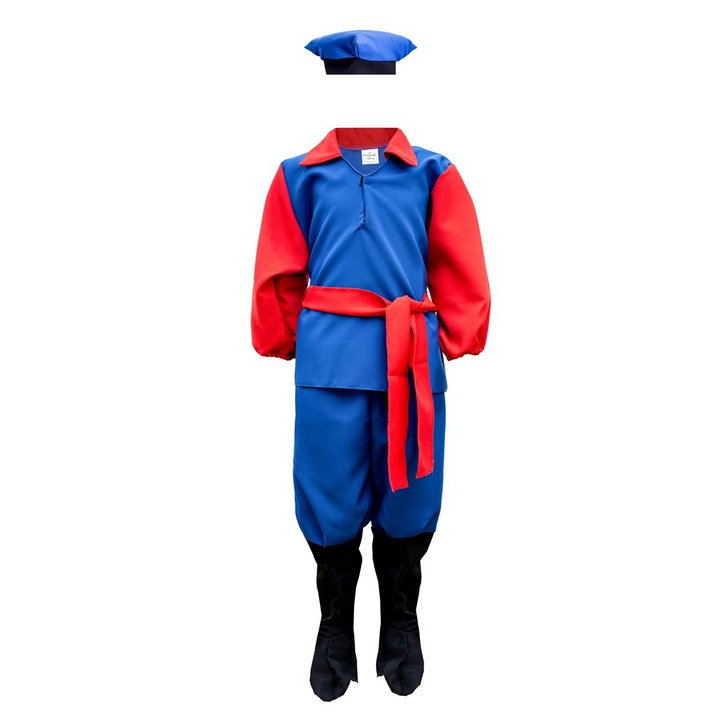 Costum Kujawiak pentru copii Luka, albastru/rosu,134-140 cm