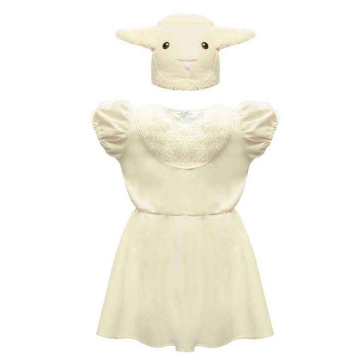 Costum oaie pentru fete, Luka, 134-140 cm, 9-10 ani, Ecru