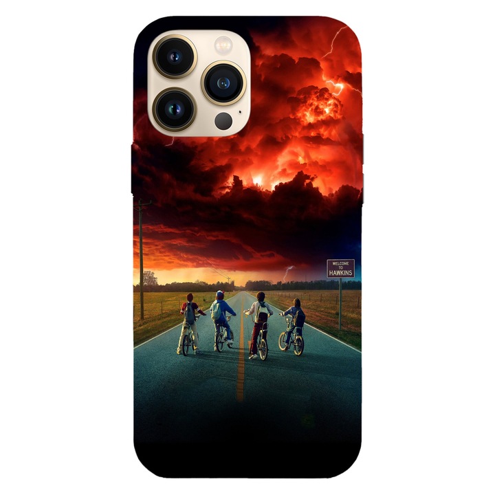 Husa telefon compatibila cu Apple iPhone 16 Plus, Viceversa, model Upside Down Stranger Things, Silicon, TPU
