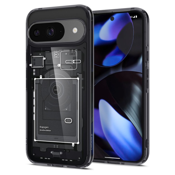 Husa pentru Google Pixel 9/9 Pro, ru Google Pixel 9/9 Pro - Spigen Ultra Hybrid Zero One, O74, Silicon, Matte Black