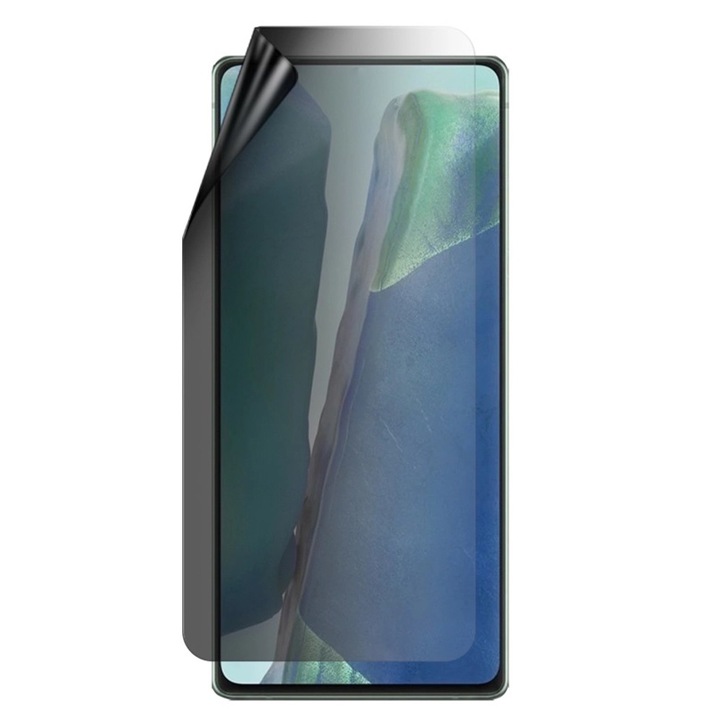 InvisImpact Privacy Film, съвместим с Vivo Y300 Plus, силиконов полимер, първокласно лепило, лесен монтаж, без течности, регенерируем, пълно лепило, съвместим със сензор за пръстови отпечатъци, пълно покритие