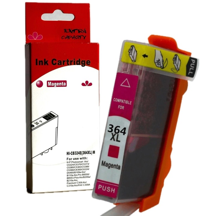 Cartus cerneala compatibil 364XL magenta, CB324EE, 15 ml, pentru HP DESKJET 3070A, DESKJET 3070A ALL-IN-ONE, DESKJET 3520, DESKJET 3520 ALL-IN-ONE, DESKJET 3522, DESKJET 3522 ALL-IN-ONE, DESKJET 3524, DESKJET 3524 ALL-IN-ONE, OFFICEJET 4620