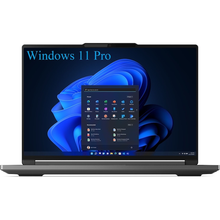 Laptop Lenovo ThinkBook 16p G4 IRH, 16" WQXGA 2650x1600 IPS 400nits, Intel Core i9-13900H 14-core, 32 GB DDR5, 512 GB SSD m2 PCIe, 2TB SSD m2 PCIe, NVIDIA GeForce RTX 4060 8GB GDDR6, Windows 11 Pro, Aluminium Case 2.20 kg Storm Grey