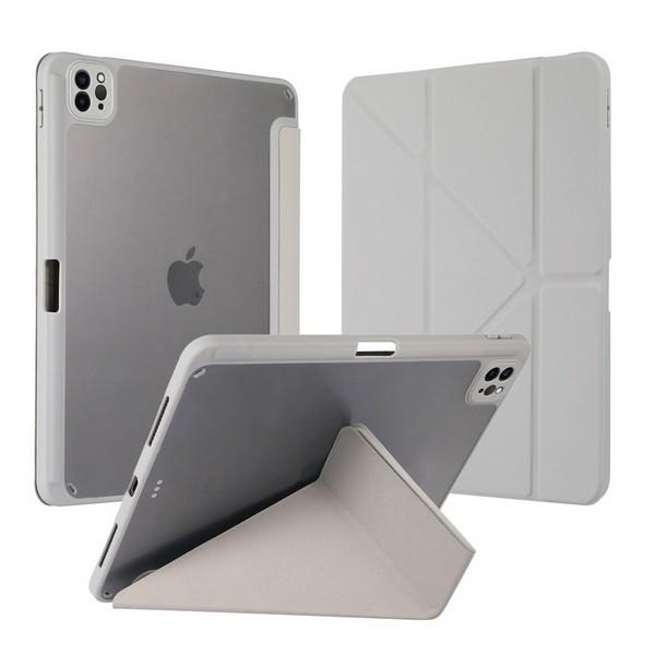 Husa Smart Stand Beline pentru iPad 13 Pro (2024), alb, tip bookcase, material TPU