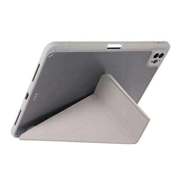 Husa Smart Stand Beline pentru iPad 13 Pro (2024), alb, tip bookcase, material TPU