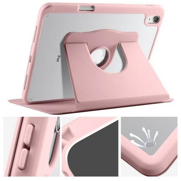 Husa tip carte pentru iPad Air 13 (2024), roz, functie stand
