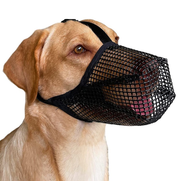 QttvbTna kutya szájkosár, állítható, S-es méret, fekete