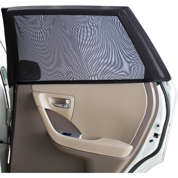 Сенник за кола Jormftte, комплект, черен найлон, UV защита, ластик