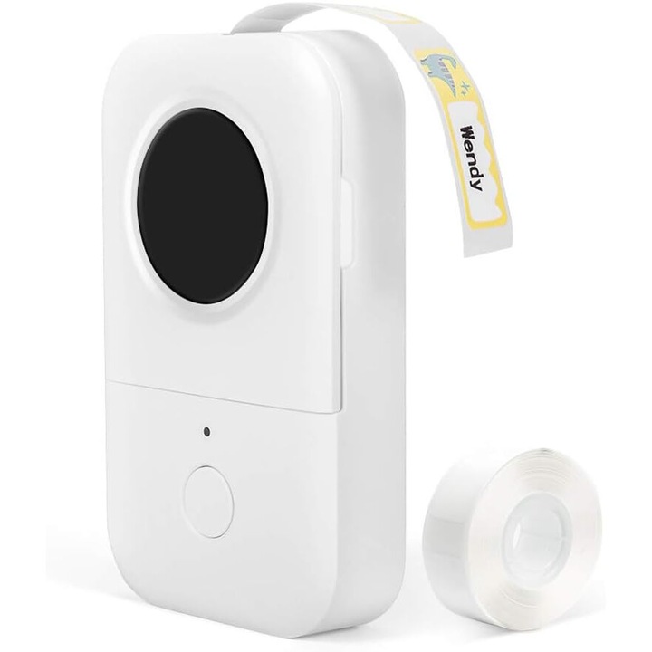 Imprimanta pentru etichete, termica, portabila, Peysaitr, Bluetooth, 1 rola hartie termica, alb, 5x15mm