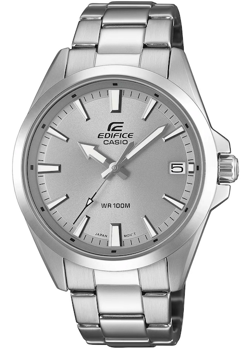 Ceas Casio EDIFICE Momentum EFV-100D-8AVUEF, Quartz, Rezistent la apa 10 ATM, Gri, Bratara Otel