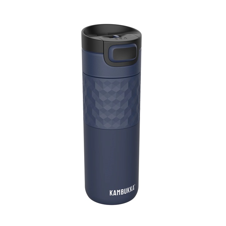 Термочаша ​от неръждаема стомана Kambukka Etna Grip, с термокапак 3 в 1 Snapclean®, 500 мл, Denim Blue