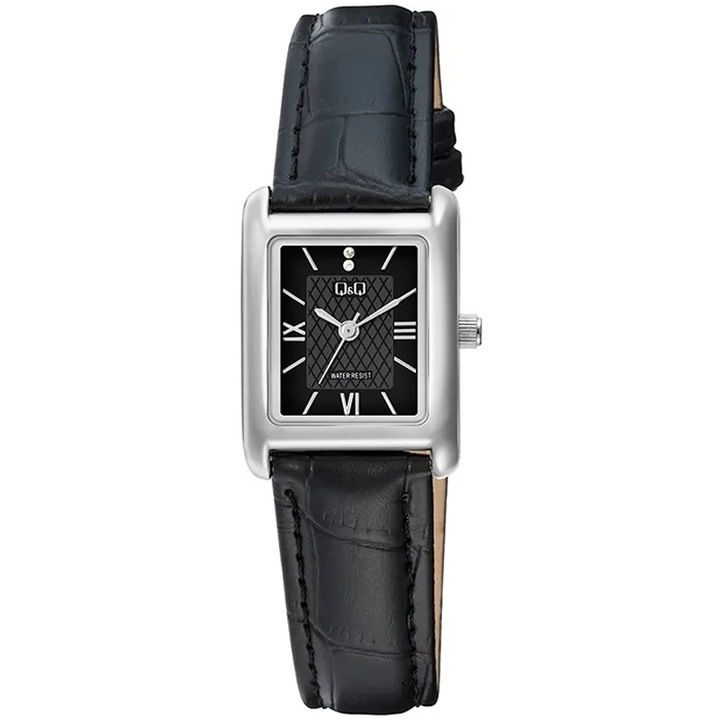 Női analóg karóra Q&Q C69A-011PY, bőrszíjjal