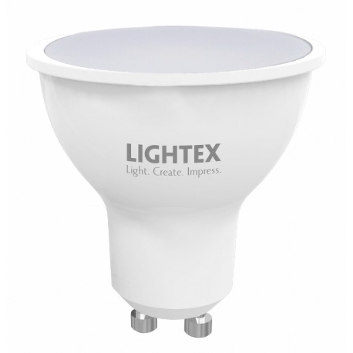LED лампа Lightex Plastic, 8.5W, 220V, GU10, 3000K, 806lm