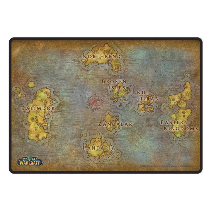 Подложка за мишка ABYstyle, World of Warcraft, Карта, 25 х 35 см, Многоцветен