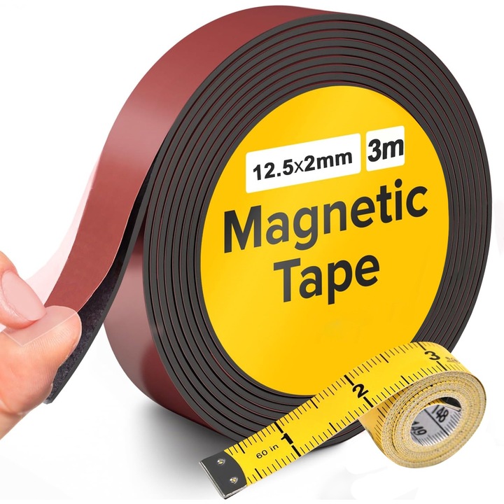 Banda magnetica autoadeziva, Excitat®, 3M grosime adeziv 1.5mm, latime 1.5cm