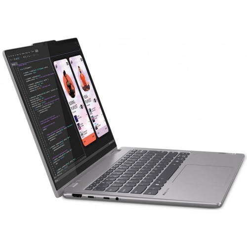 Laptop Lenovo Yoga 7 Hybrid (2-in-1), 14" WUXGA Touchscreen, AMD Ryzen™ 5 8640HS pana la 4.9 GHz, 16 GB RAM LPDDR5x 6400, 1 TB SSD, AMD Radeon 760M, Windows 11 Home, Arctic Grey LPDDR5x