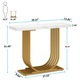 Consola Tribesigns, 100cm, lemn, alb si auriu