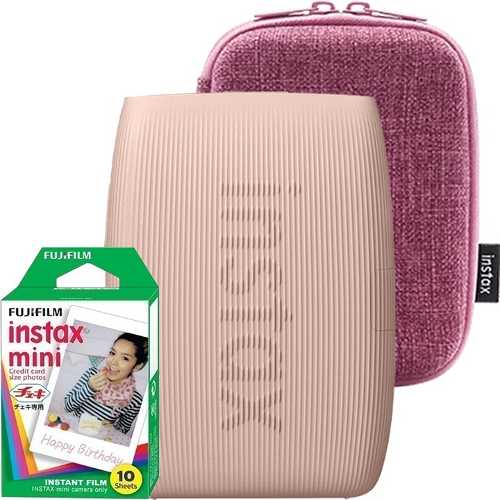 Принтер Fujifilm Instax Mini Link 3 Rose Pink + Филм Instax Mini 1x10 + Калъф Mini Link 3 Rose Pink