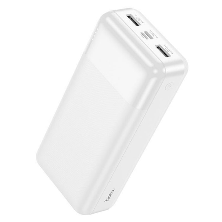 Baterie Hoco J72B, Ultra Powerbank, Dual USB, Capacitate 30.000mAh, Alb