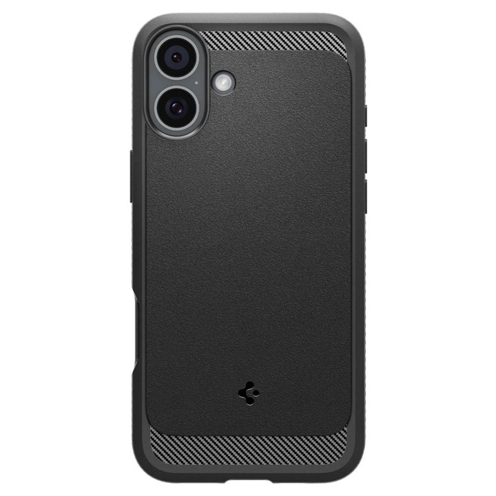 Spigen Rugged Armor MagSafe tok kompatibilis az iPhone 16 Plus matt fekete telefonnal