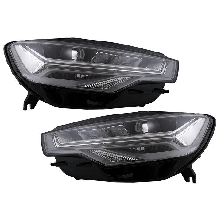 Комплект от 2 Full LED фара, съвместими с Audi A6 4G C7 2011-2014 Facelift Design преобразуване от Xenon към LED