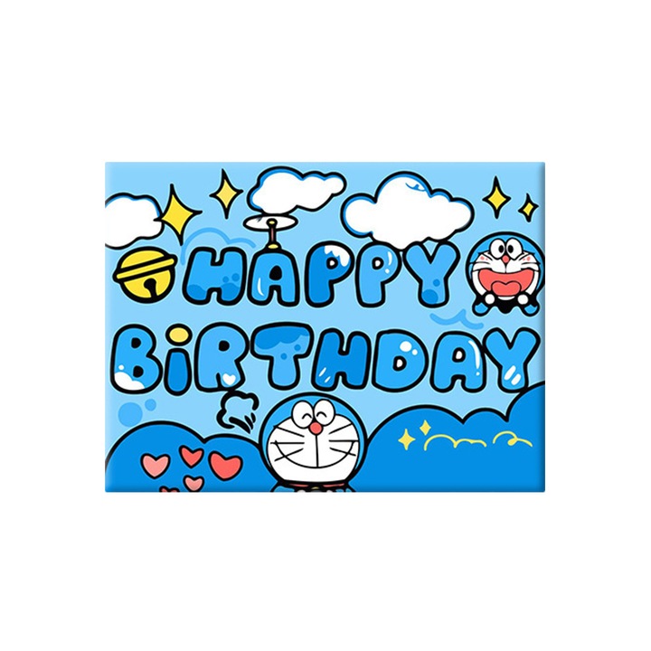 Set pictura pe numere, Notekisskai, Happy Birthday, acrilic, 30x40cm