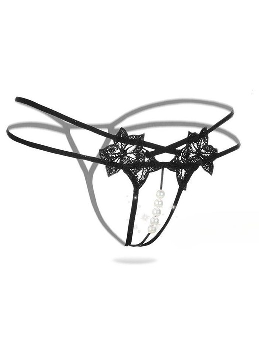 Chiloti sexy dama, Nylon, Negru, Marime unica