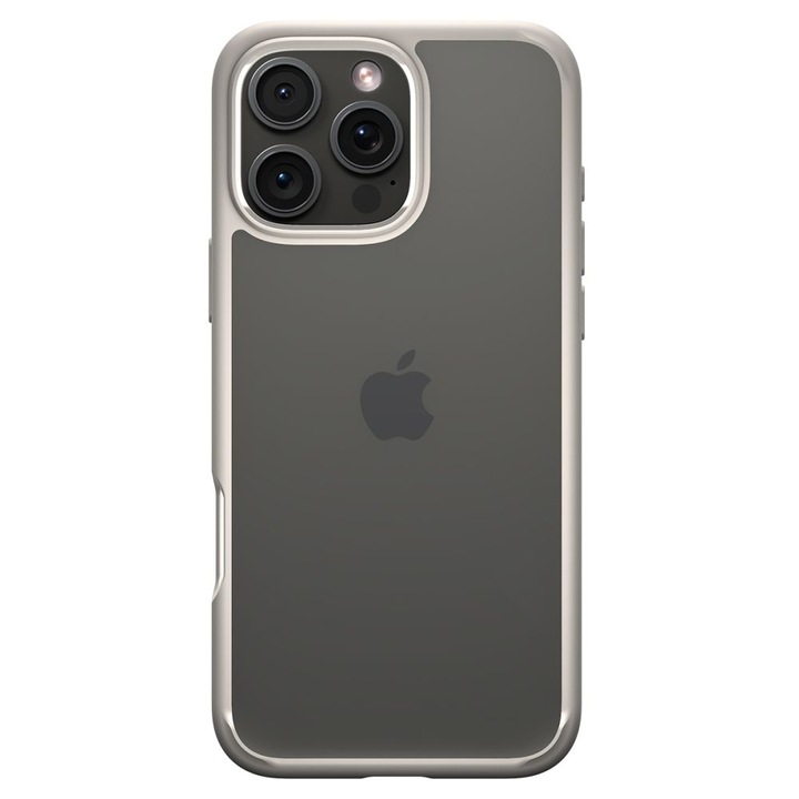 Калъф Spigen Ultra Hybrid, съвместим с iPhone 16 Pro Natural Titanium