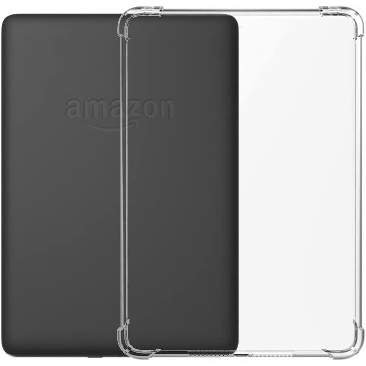 Калъф за четец на електронни книги JENUOS за Kindle Paperwhite 10-то поколение (2018), силиконов, прозрачен, ултратънък