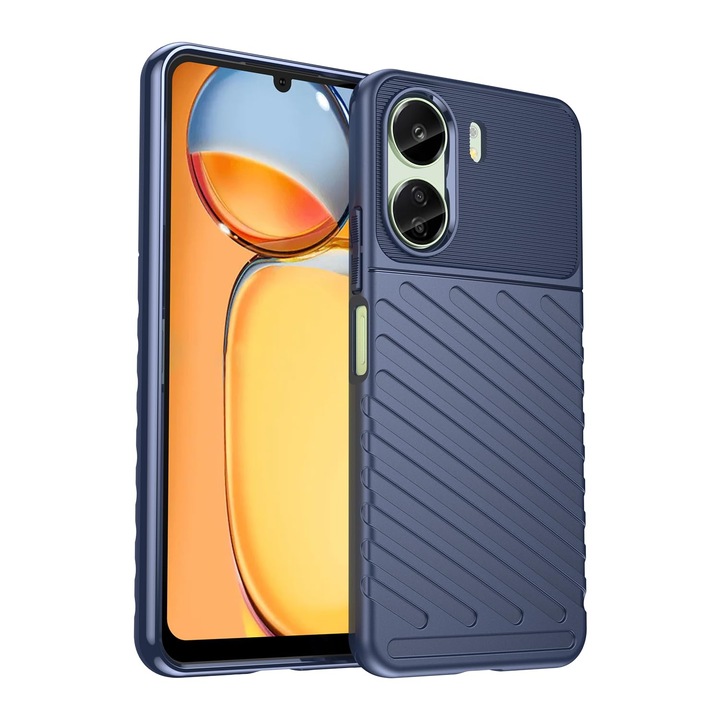 Telefontok, kompatibilis Redmi 13C, TPU, sötétkék