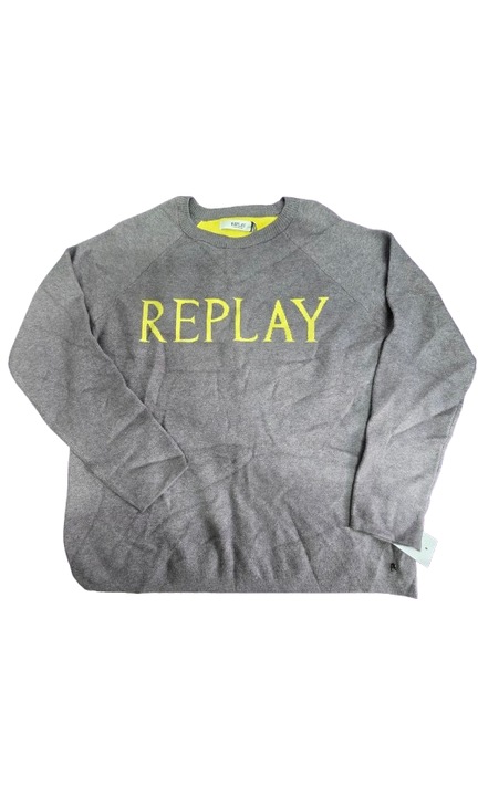 Pulover dama, Replay, Bumbac, Gri, L