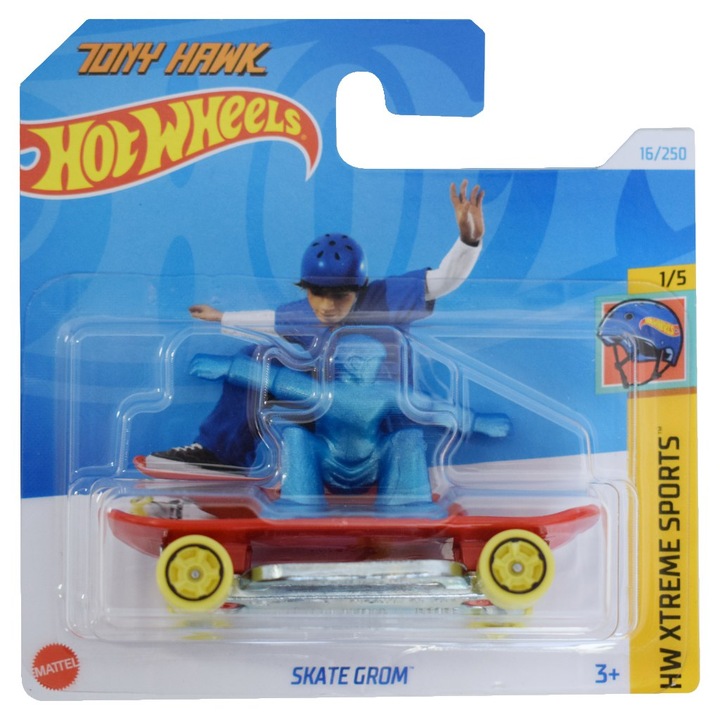 Masinuta Metalica Hot Wheels, Skate Grom, Tony Hawk, 1:64