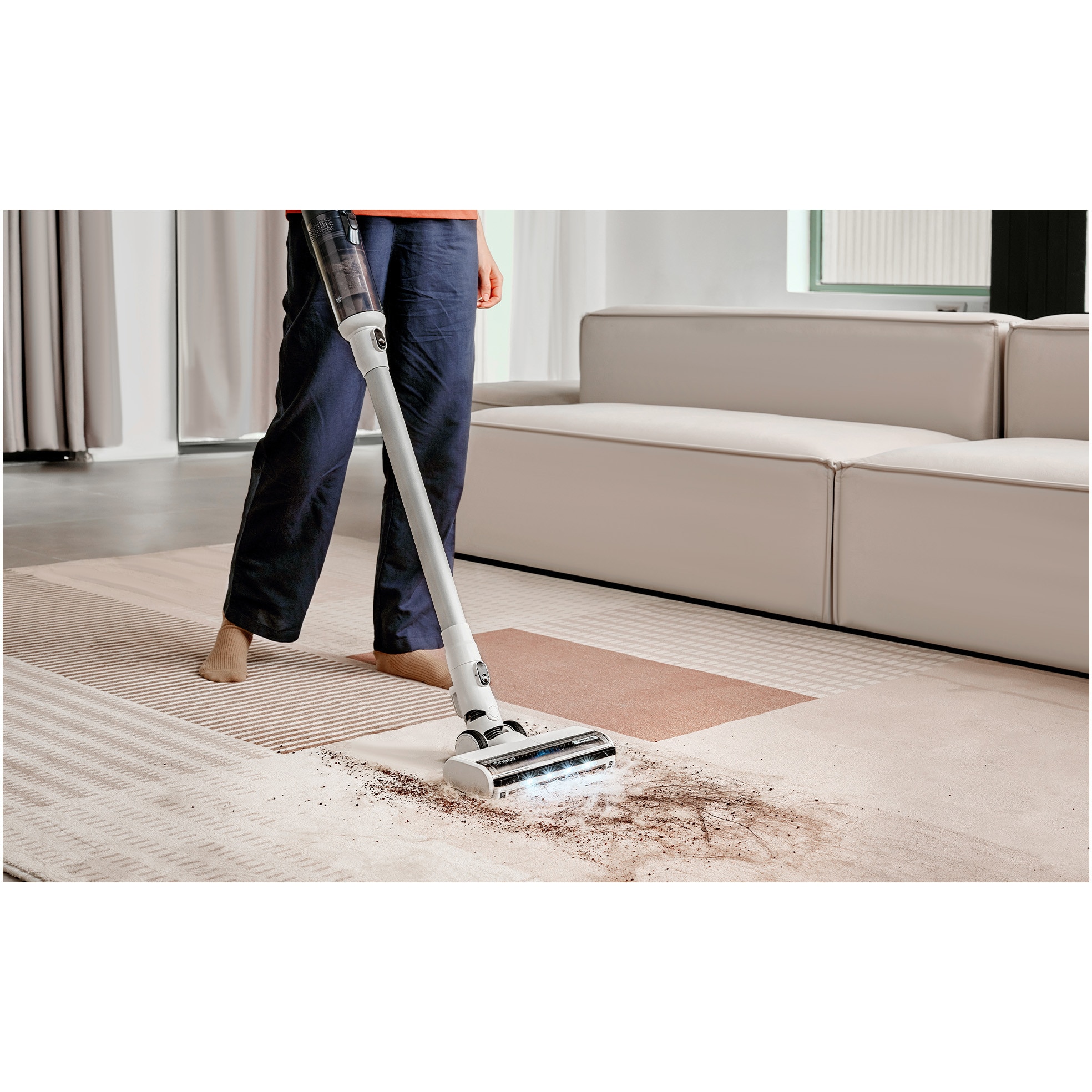 Aspirator vertical cu spalare Tineco Floor One S6 Switch PET, autonomie pana la 35 de minute, Wi-Fi, Albastru inchis