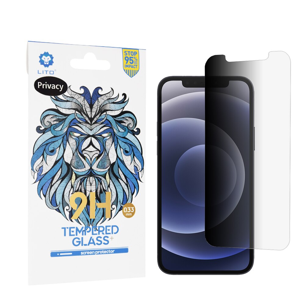 Folie pentru Apple iPhone 12, Full display, Sticla, Lito, Privacy