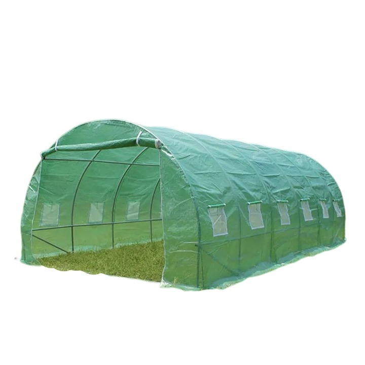 Оранжерия, Tunnel PRO, 18 кв.м., 6х3х2.5м, армиран найлон, тръбна стоманена рамка, 2 врати