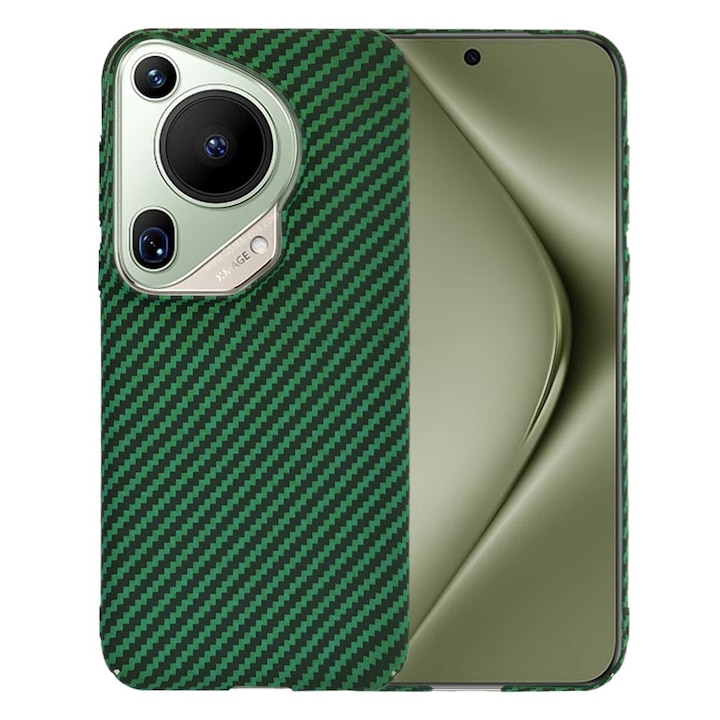 Кейс за Huawei Pura 70 Ultra CarbonFiber UltraSlim Lightweight зелен