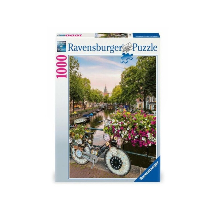 Puzzle Ravensburger 1000 piese - Biciclete in Amsterdam