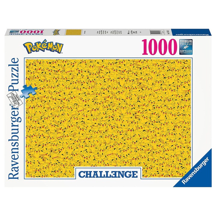 Пъзел Ravensburger 1000 части - предизвикателство Пикачу