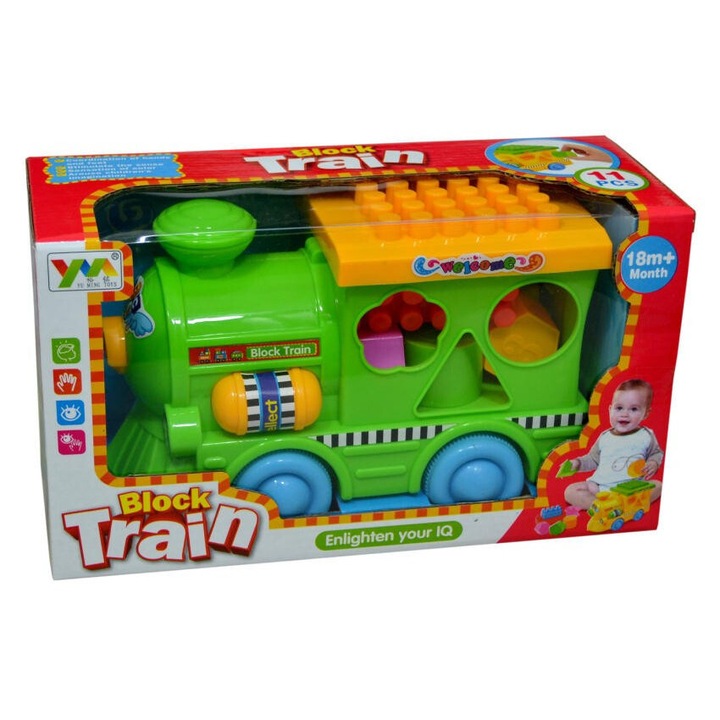 Влакче със строителни блокчета - 47688