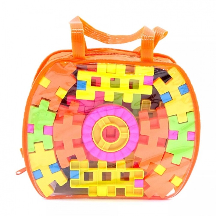 Конструктор, 58 части, Многоцветен